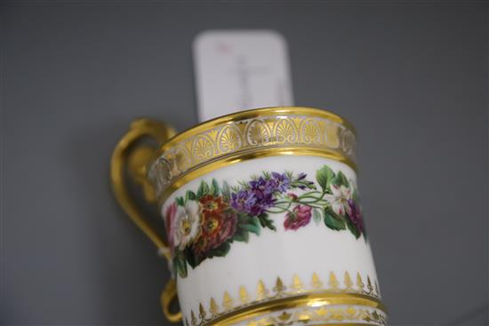 A Sevres cabinet cup and saucer, c.1822,